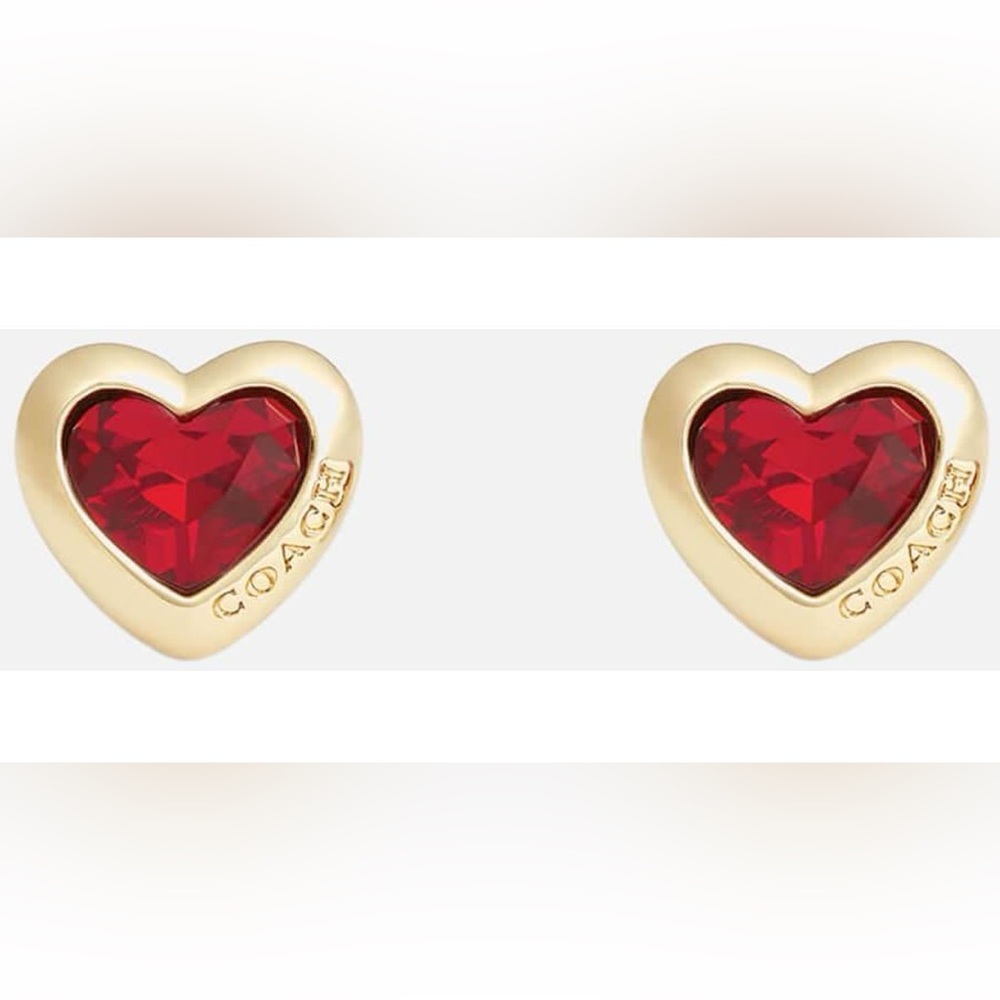 NWT Coach Red Heart Stud earrings ❤️